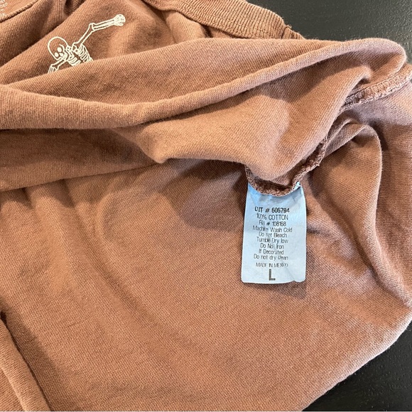 Full Tilt Skeleton Women’s Crop Tank Top Brown Sz Large - Picture 7 of 7